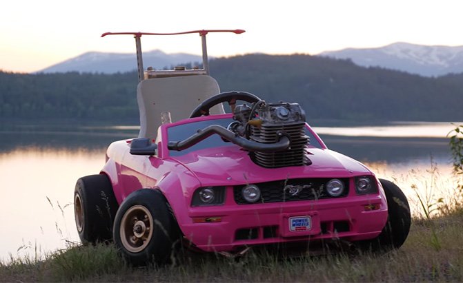 A Barbie Car with a Real Engine Looks Like a Good Time