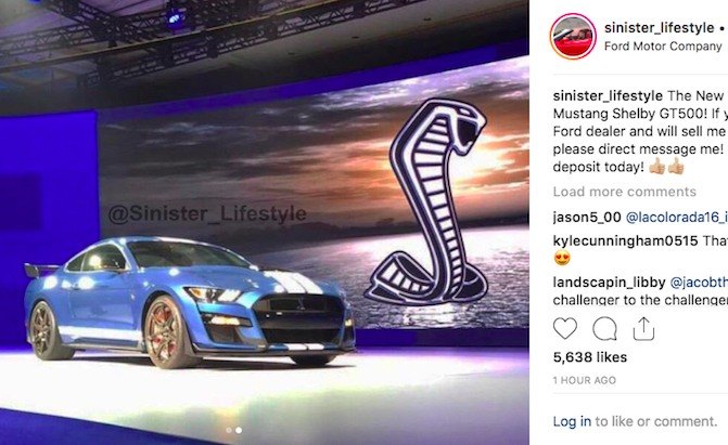 2019 Ford Mustang GT500 Leaks Out of Dealer Meeting