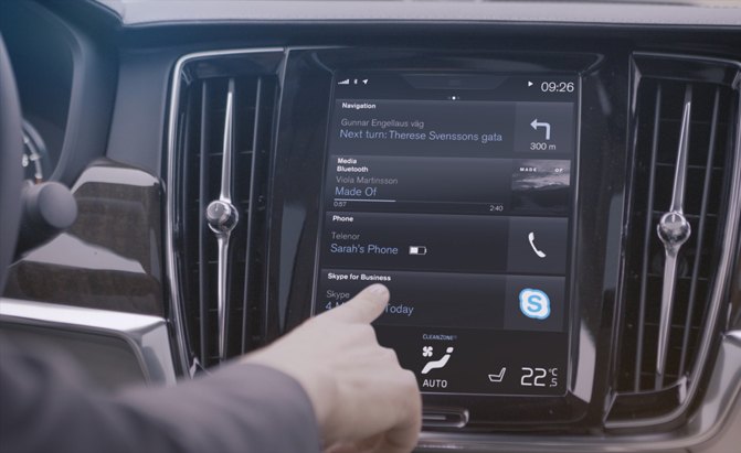 Volvo Skype for Business in car app