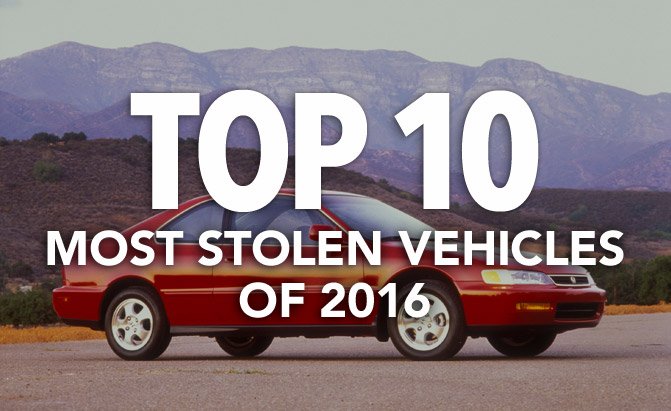top 10 most stolen vehicles of 2016