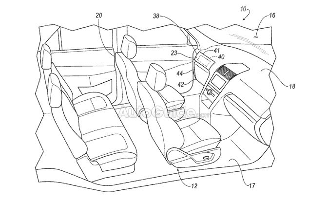 ford removable steering wheel and pedals patent