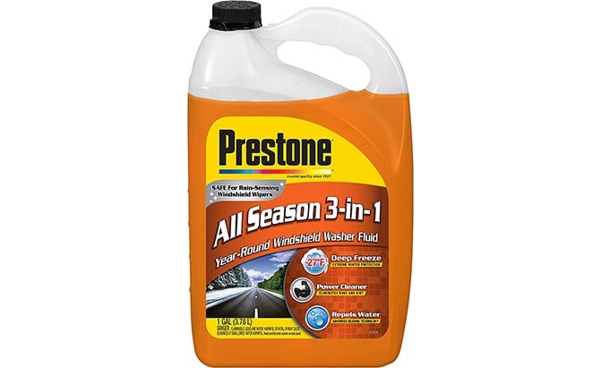 Prestone windshield washer fluid.