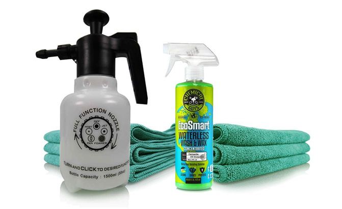 chemical guys eco friendly drought buster waterless car wash and wax kit