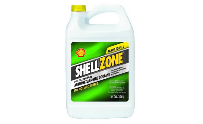 shellzone pre-diluted antifreeze engine coolant