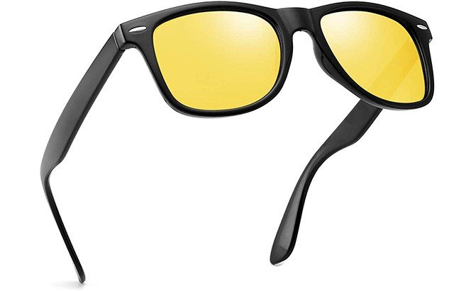 BOZEVON UV400 Wear Over Polarised Sunglasses Night Driving Glasses for Men Women 