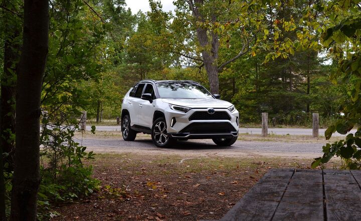 2021 Toyota RAV4 Prime first drive review static three-quarter in white