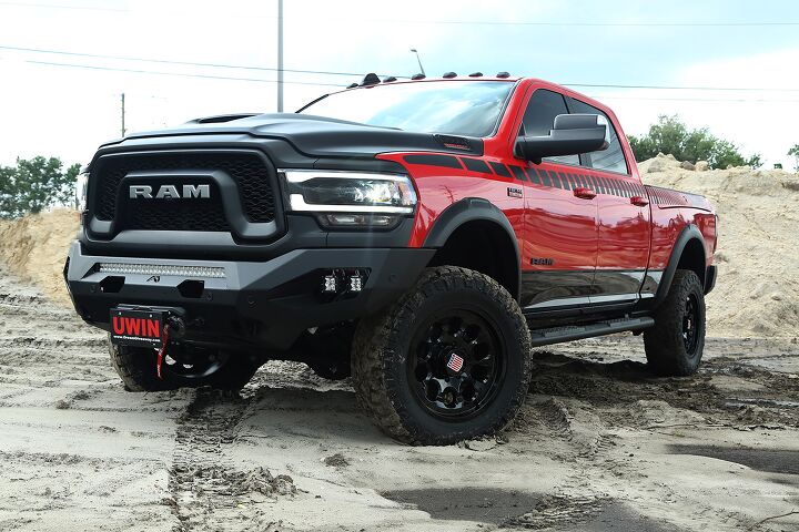 The 2019 Ram Power Wagon, meanwhile, comes fully-loaded with a heavy-duty 6.4L HEMI engine, eight-speed automatic transmission, the All-American Hauler package, plus a bevy of extra cost options.