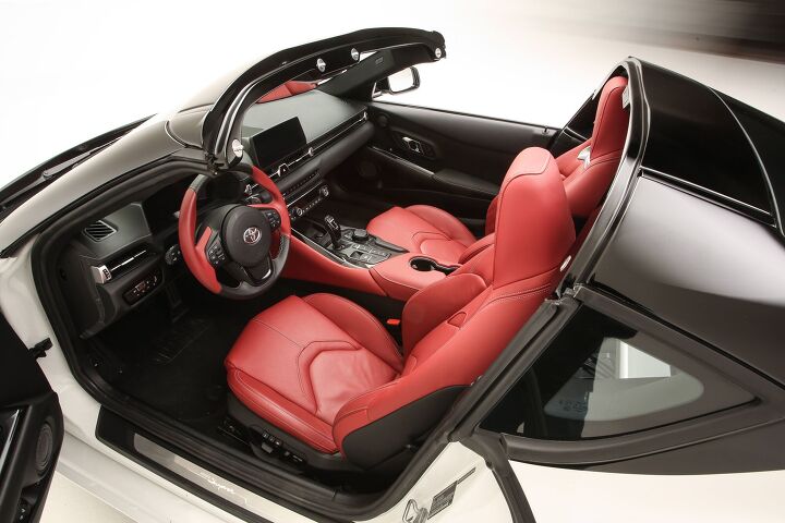 The interior of Toyota's GR Supra Sport Top SEMA360 build