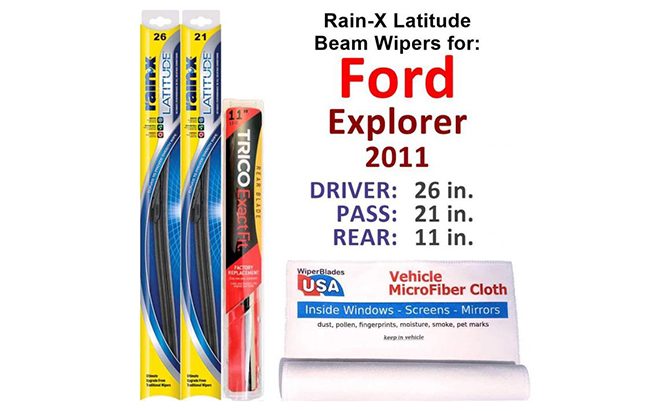 Rain-X Latitude Beam Wipers for 2011 Ford Explorer 
