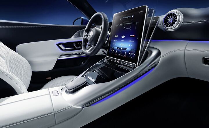 2022 Mercedes-AMG SL Interior Shows Off Hinged Touchscreen and Back
