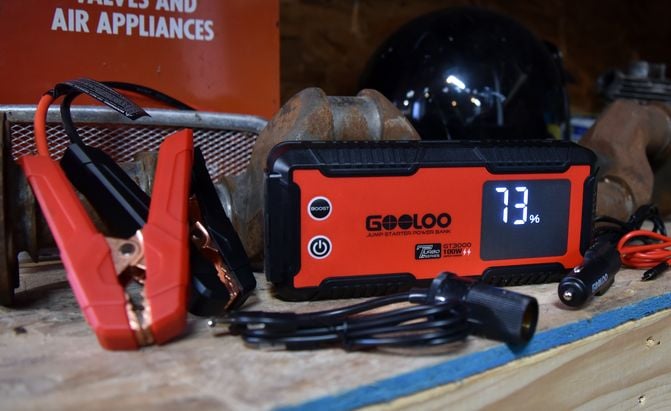 gooloo jump starter and clamps